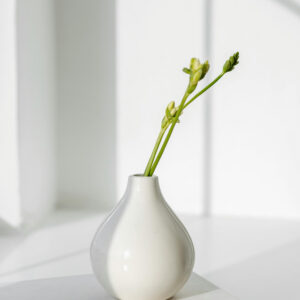 Textured White Vase